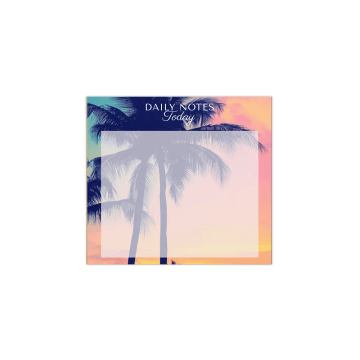 Daily Notes Tropical Sunrise Silhouette Notepad product image (1)