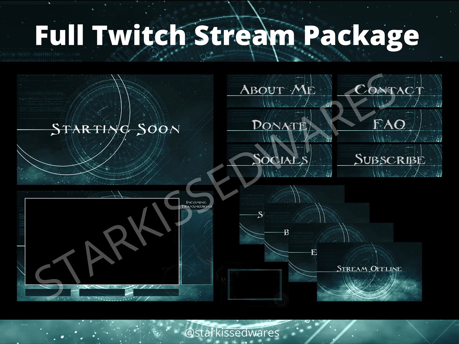 Celestial Galaxy Taken Awoken Destiny 2 Inspired Animated Twitch Overlay Streamer Package product image (1)