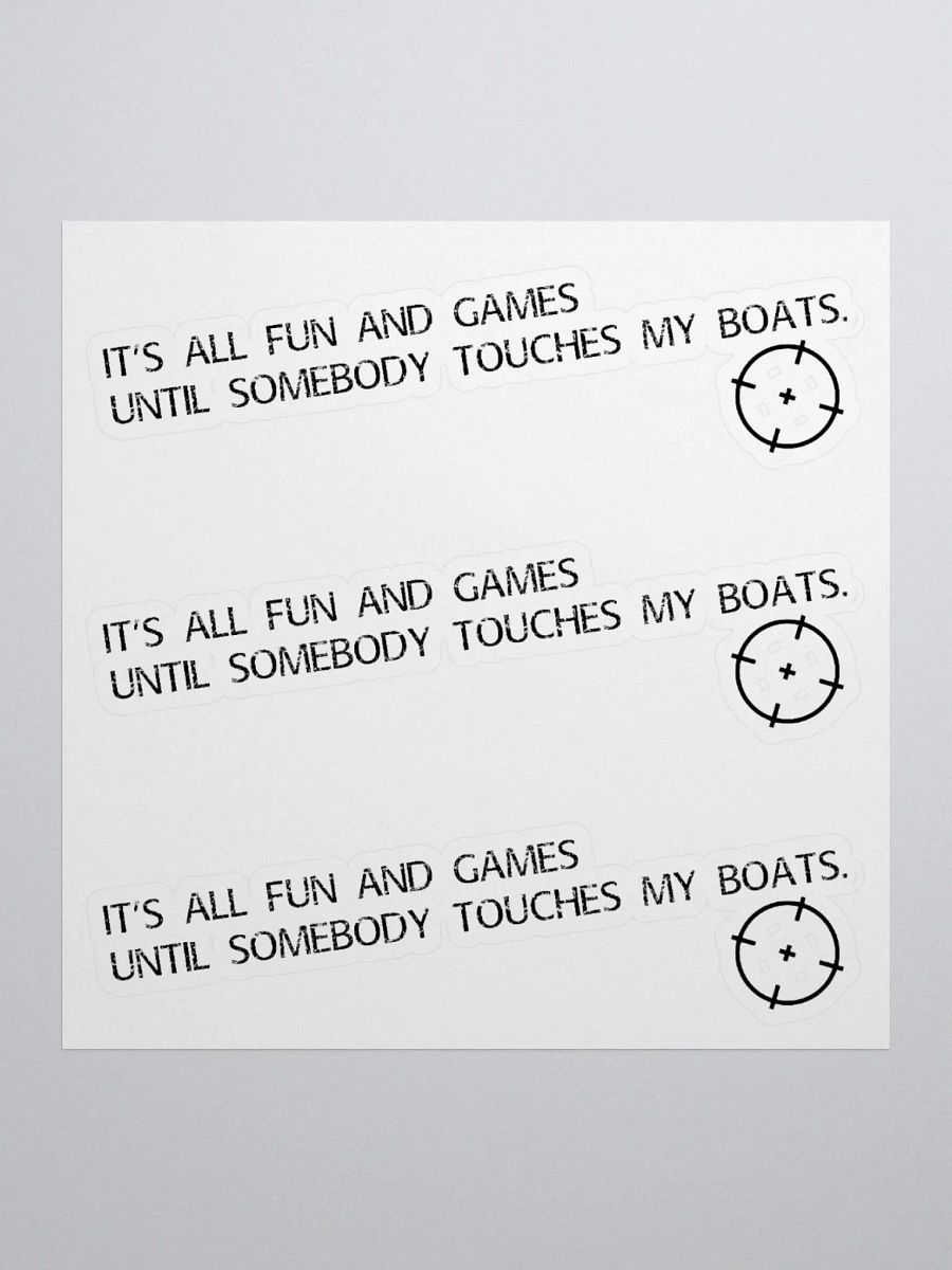 Don't touch my boats (Sticker) product image (1)