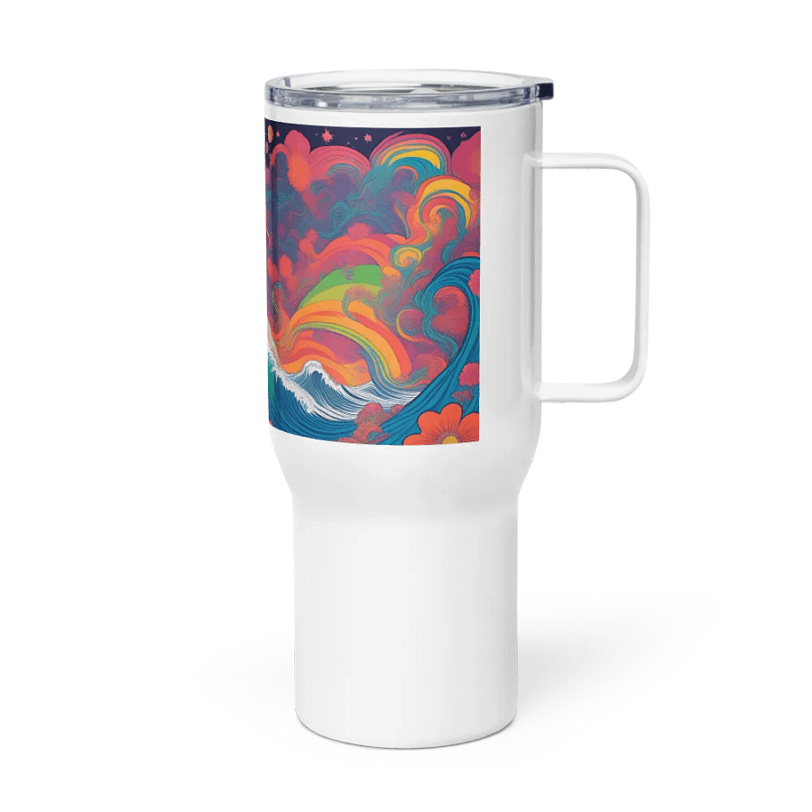 Cthulhu Surf Stainless Steel travel mug with handle 02a product image (3)