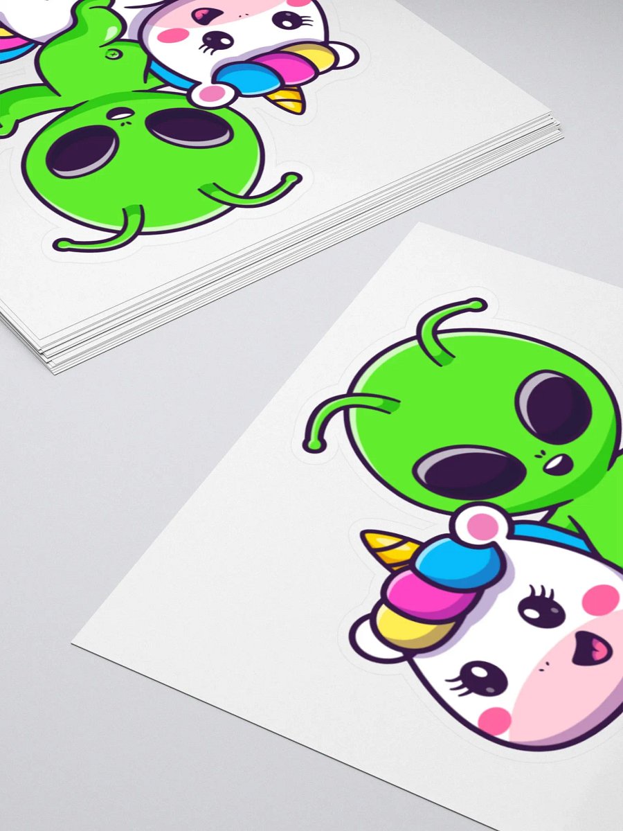 Alien Unicorn Exact- Cut Sticker product image (4)