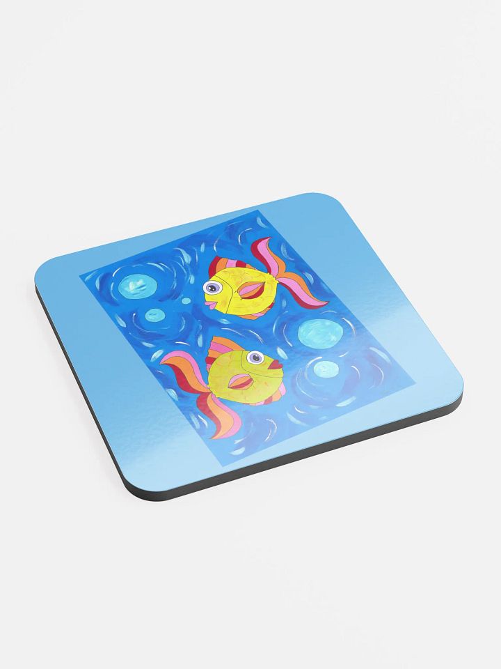 Fish style (art by Dina R.) acrylic painting picture - Coaster product image (2)