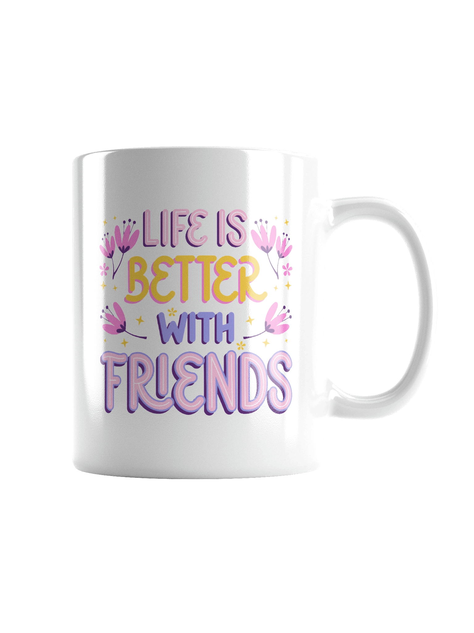 Floral Friends White Glossy Mug product image (1)