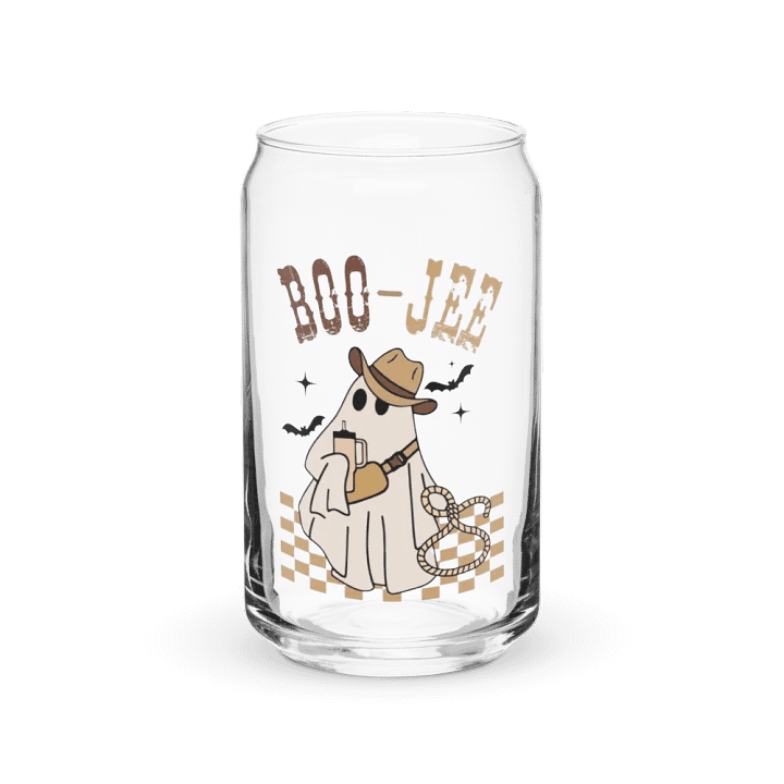 Western Boo Jee Ghost Halloween Glass Cup product image (2)