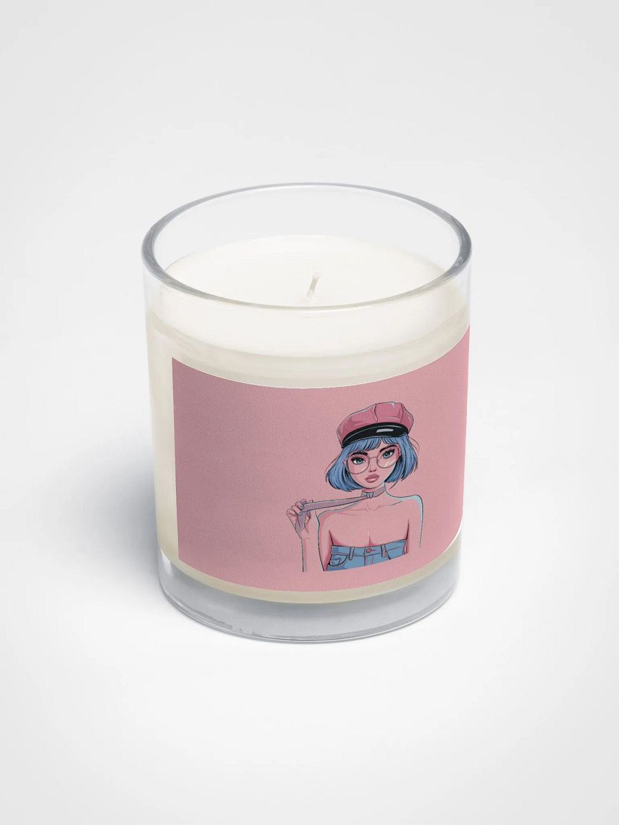 Whimsical Blue Hair & Beret Soy Wax Candle product image (2)