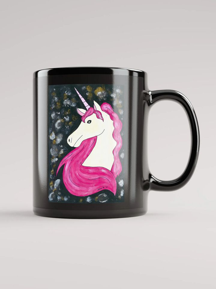 Unicorn - acrylic painting picture - (art by Dina R.) - Black Glossy Mug product image (2)