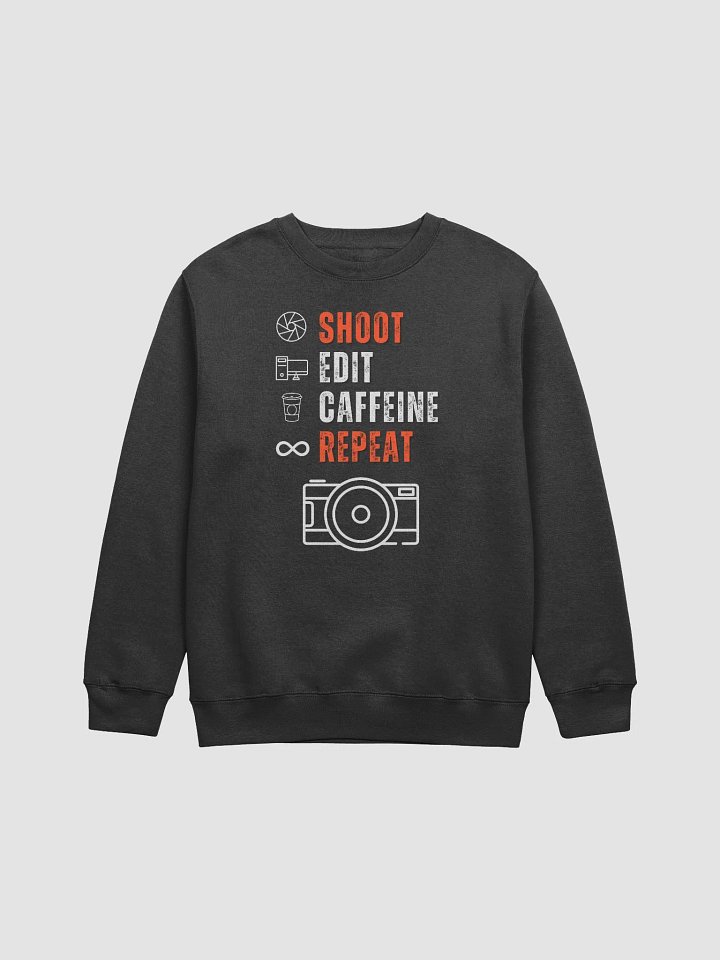 Shoot Edit Caffeine Repeat Premium Crewneck Sweathshirt product image (1)