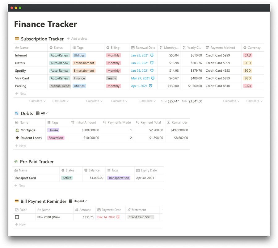 Grow Wealth Notion Template Pack product image (4)