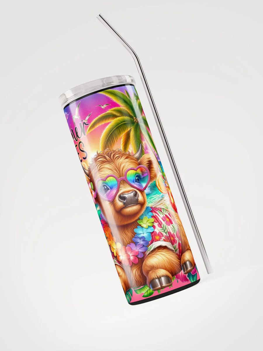 Tropical Highland Cow Summer Vibes Tumbler product image (6)