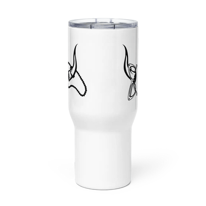 Horns, Glasses & Pearls Travel Mug product image (2)