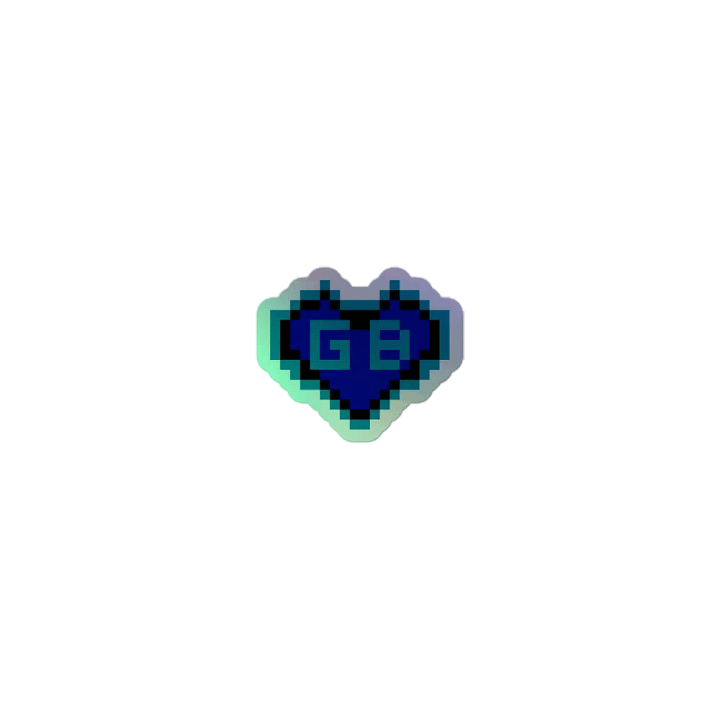 Gameboy Heart Holographic Sticker product image (1)