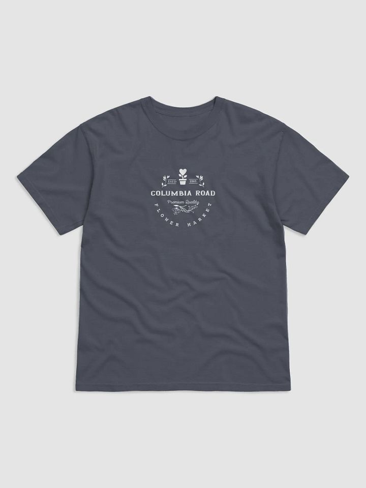 Columbia Road Market Heavyweight Cotton T-Shirt (Denim Blue) product image (1)