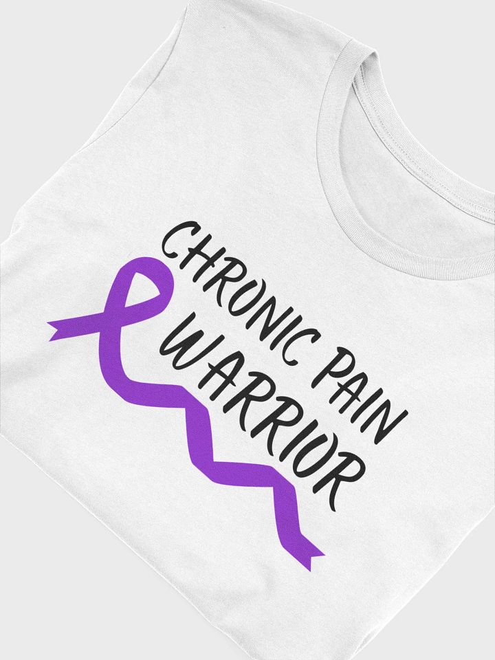 Chronic Pain Warrior Bottom Ribbon T-shirt- Black Print (Unisex) product image (13)