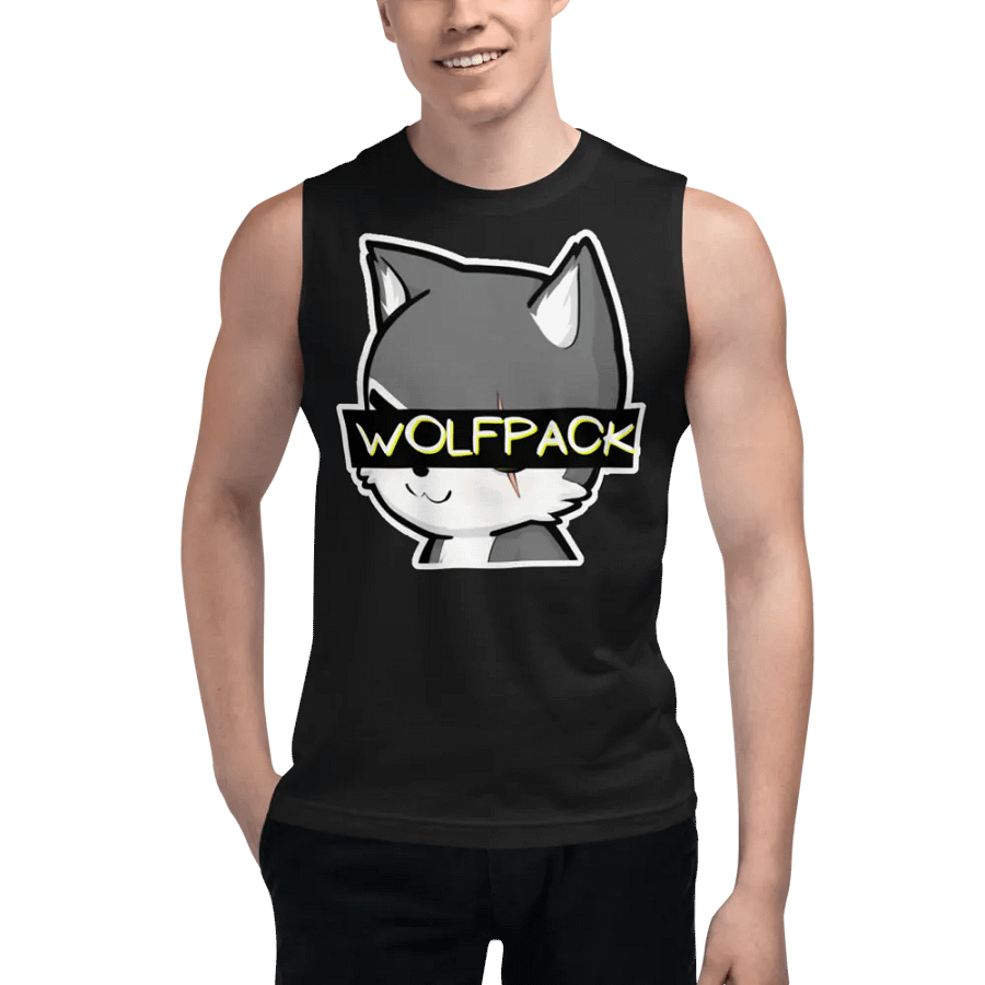 Unisex WOLFPACK Muscle Shirt (Chibi Wolf) product image (6)