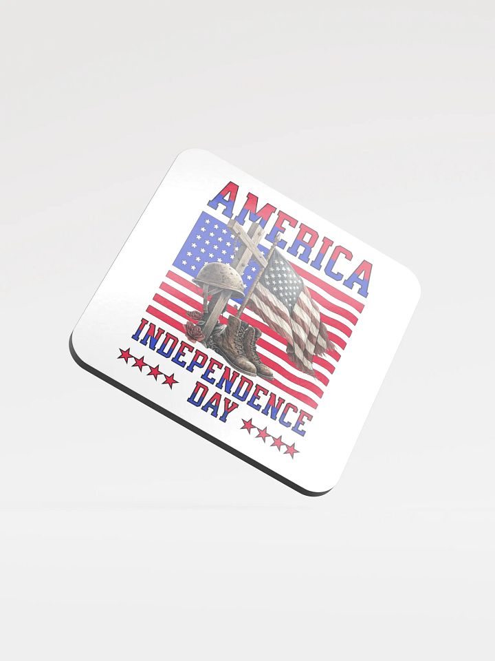 America Independence Day Patriotic Tribute Glossed Coaster product image (2)