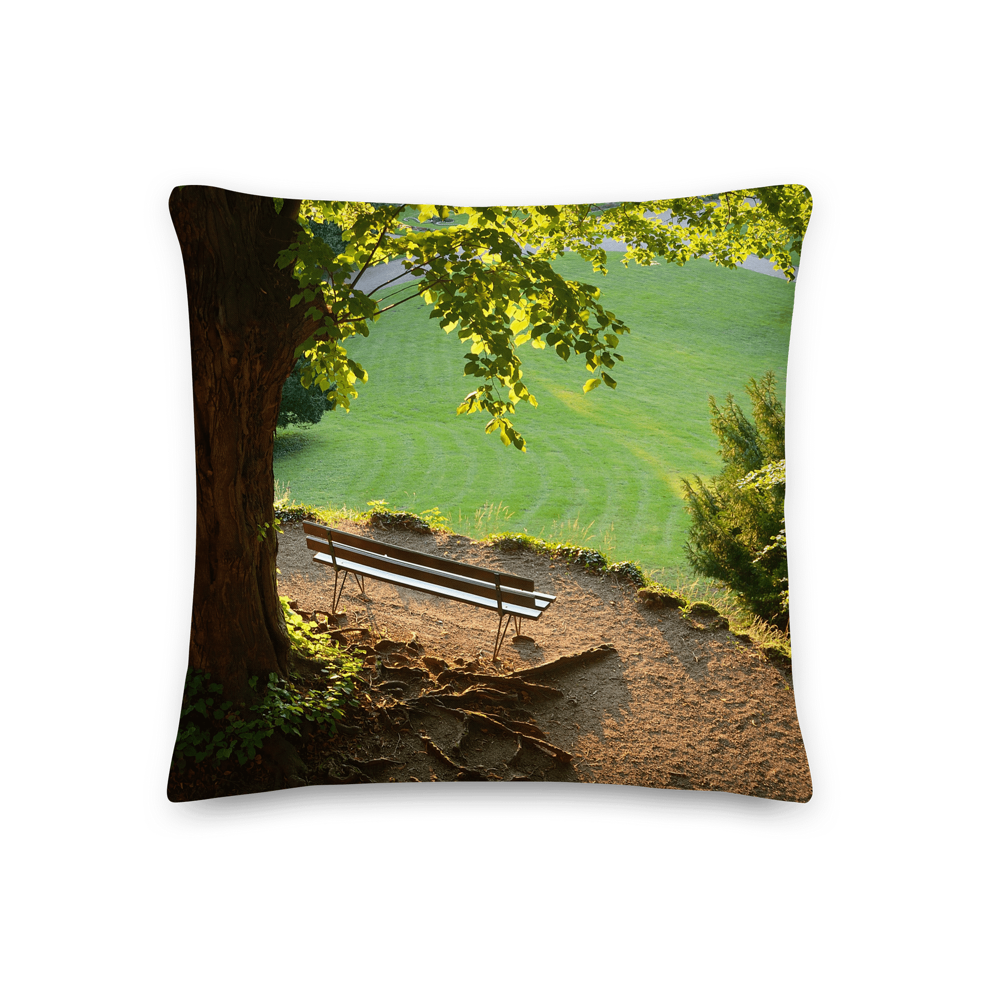 Premium-Kissen - Parkbank unter einem Baum product image (1)