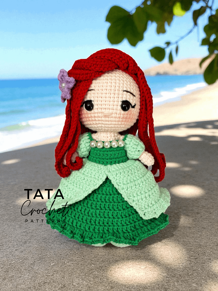 PDF -♡- Doll Dress Up & Transformation -♡- Ariel Princess Amigurumi Crochet Pattern product image (4)