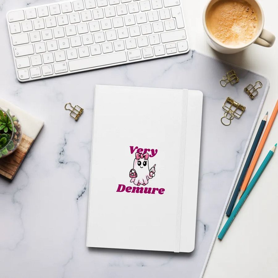 Very Demure Cute Ghost Hardcover Bound Lined Notebook product image (9)