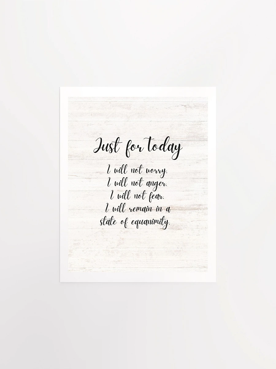 Reiki Precepts Poster, white wood background product image (1)