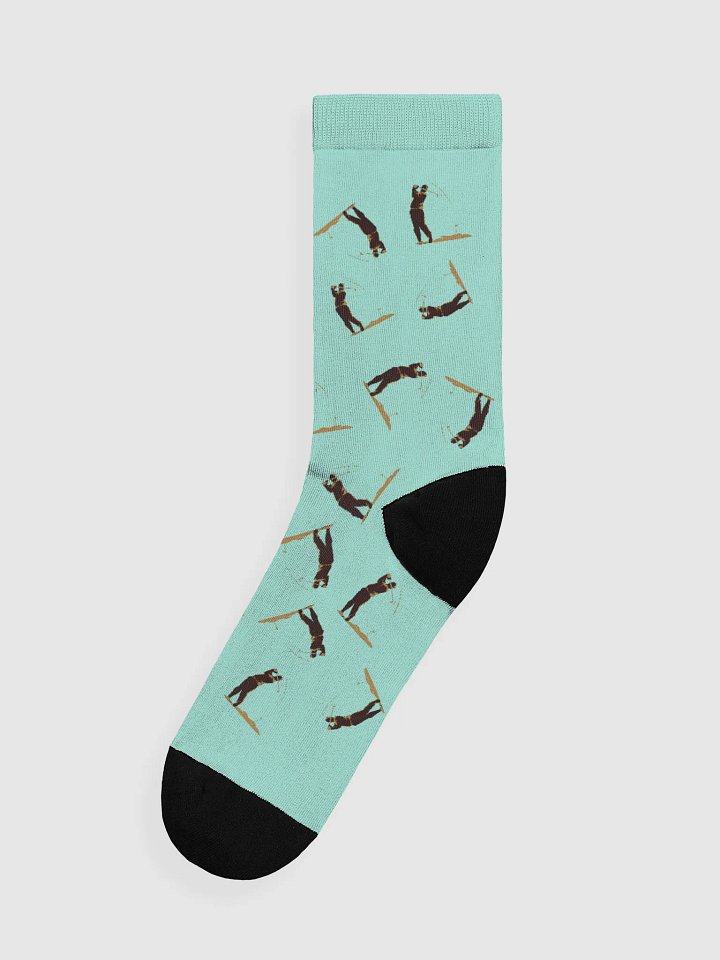 From the Drop Zone Splatter Mint Green Crew Socks product image (1)
