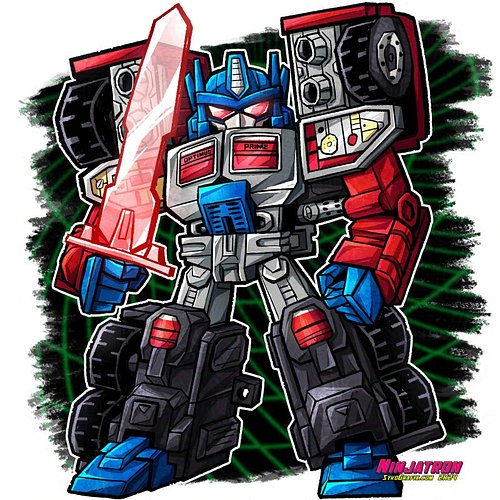 Laser Optimus Prime from Transformers Generation 2!
 Some of those neon-soaked, early 1990 Transformers are an acquired taste...