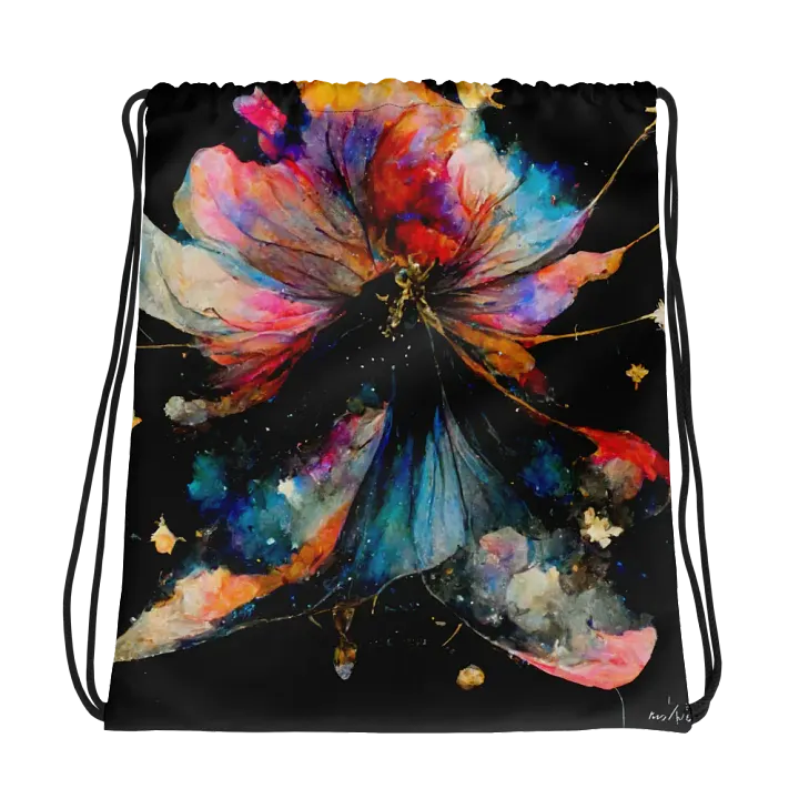 Cosmic Blossom Drawstring Bag product image (1)
