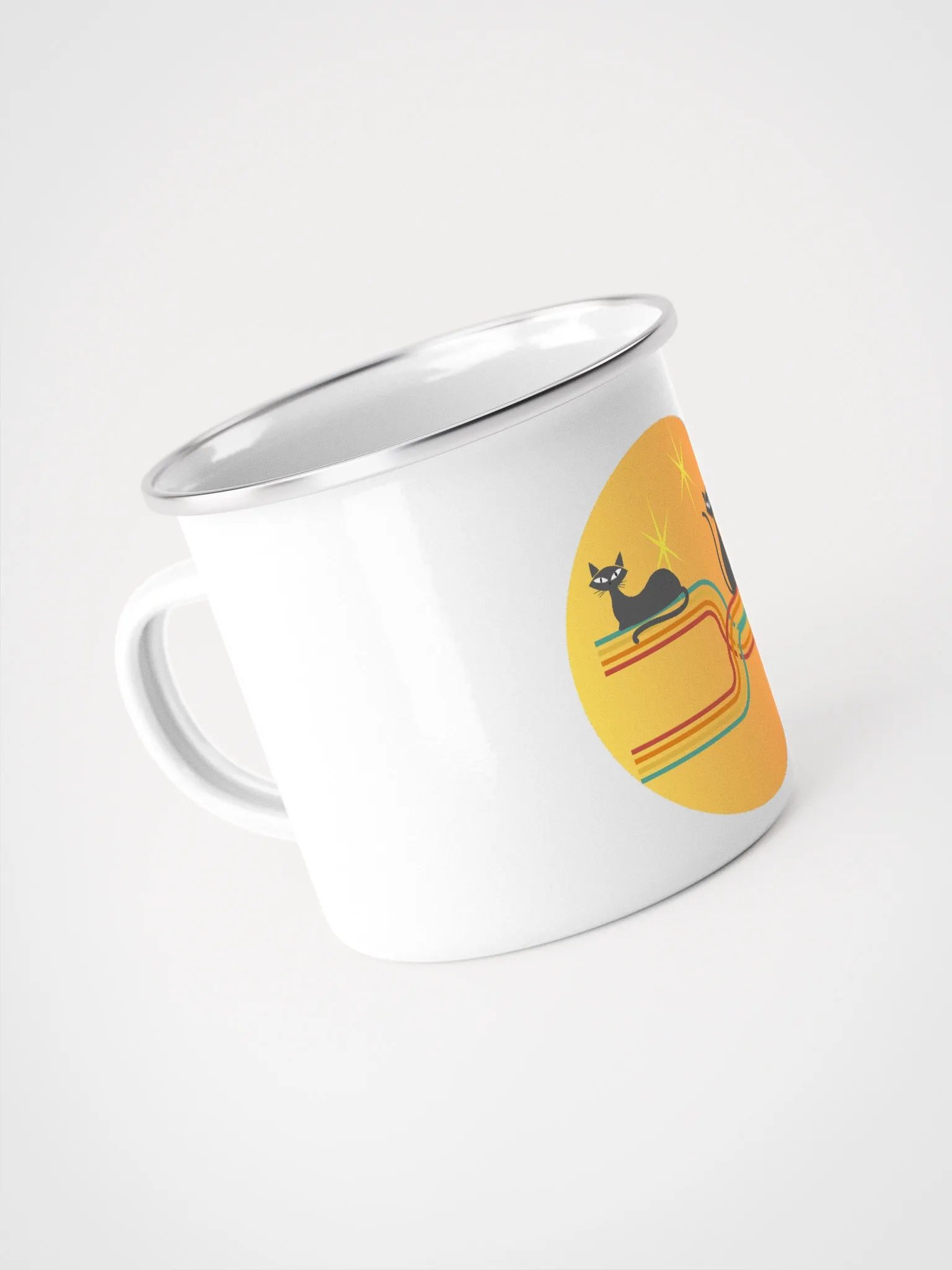 Whimsical Cats Enamel Mug product image (3)