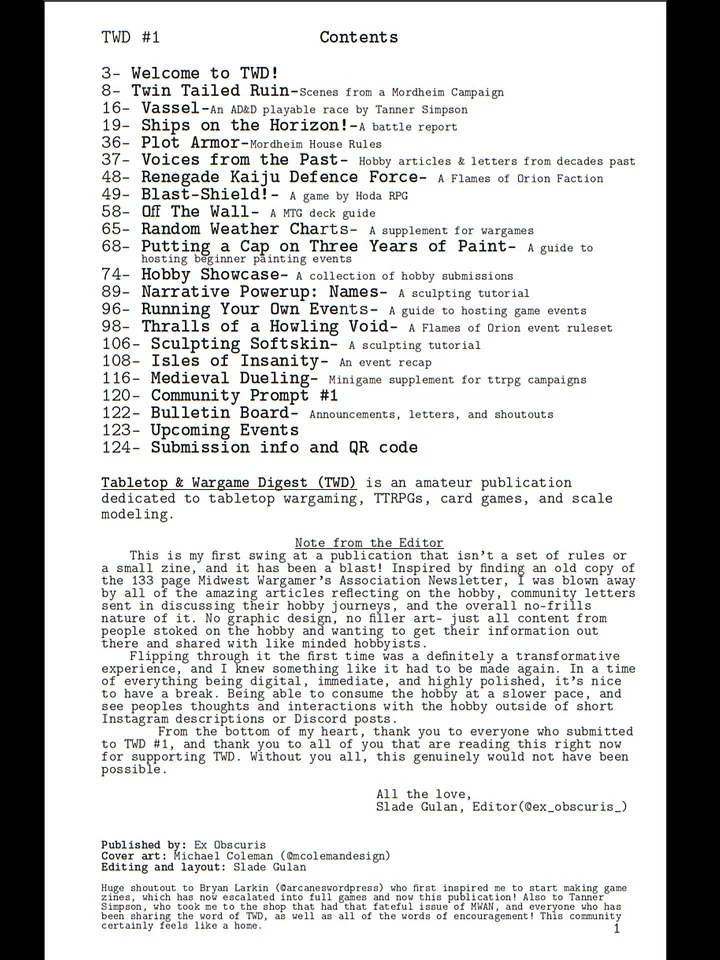 Tabletop & Wargame Digest Issue #1 product image (2)