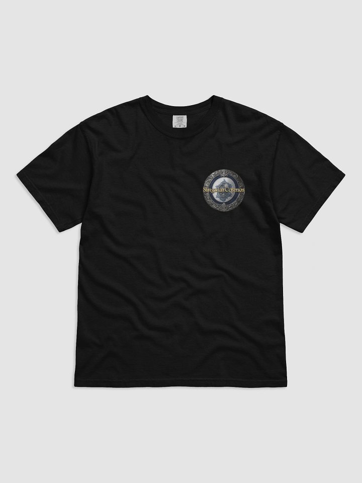 Singular Cosmos Dual Front & Back Logo Black Cotton T-Shirt product image (1)