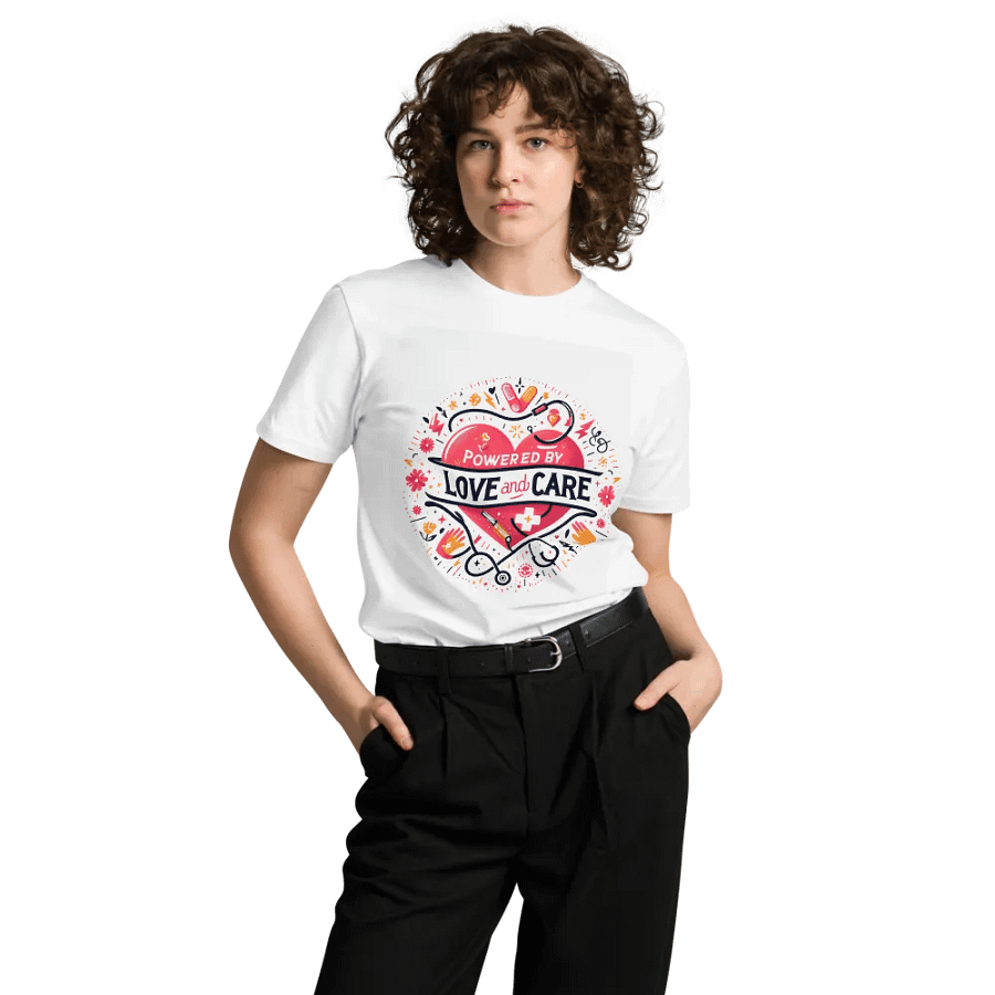 love and care heart shape design t-shirt product image (8)
