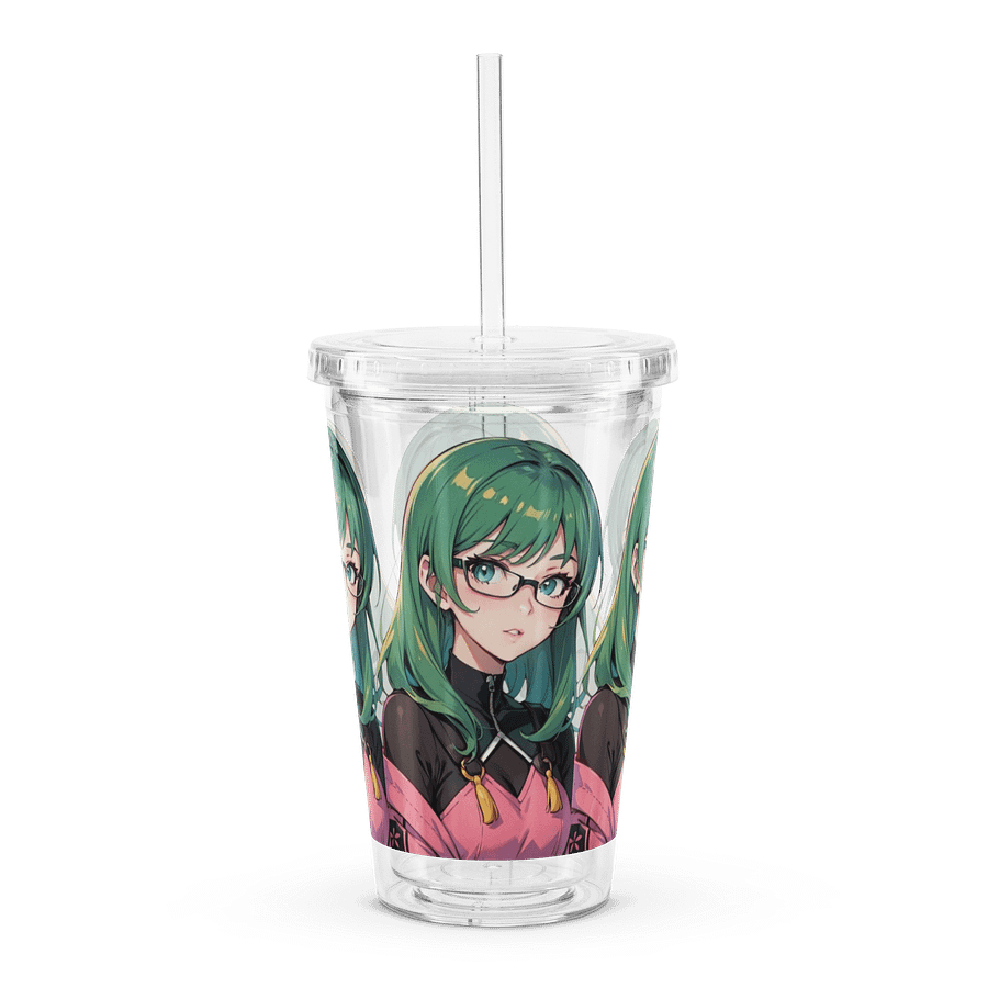 (Green WAIFU) K Clear Plastic Tumbler product image (4)