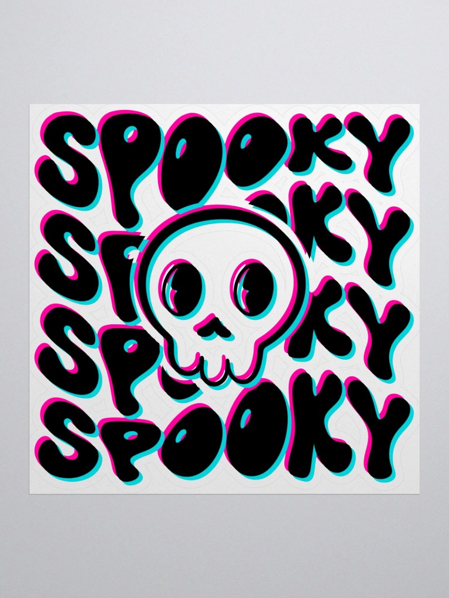 SPOOKY STICKER BLK product image (1)