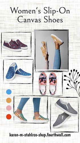 Cute For Summer ! Women's Slip-On Canvas Shoes! 100% polyester canvas upper side, Ethylene-vinyl acetate (EVA) rubber outsole...