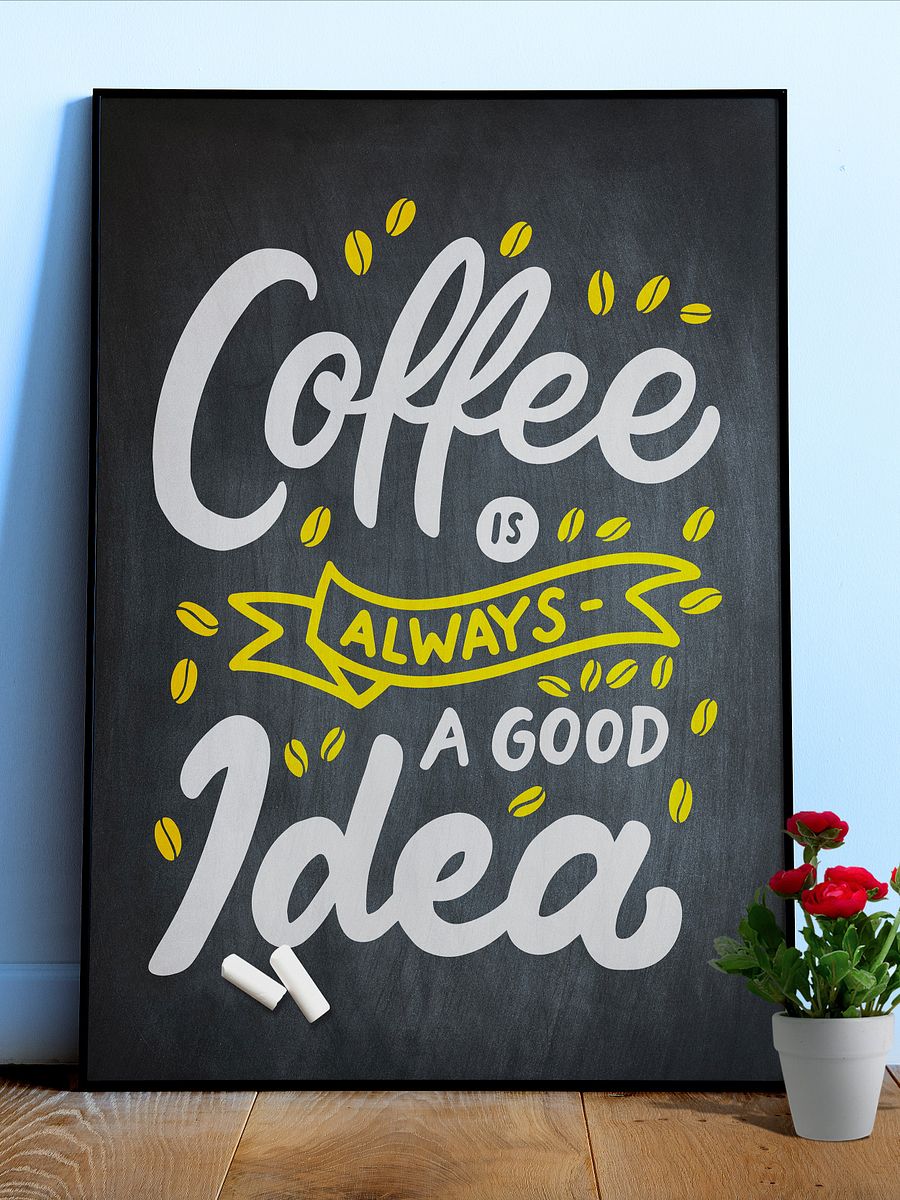Coffee Lettering Poster Print, Good Morning Coffee Poster, Coffee Lover Gift, Coffee Station Wall Art —Trendy Kitchen Wall Art,Kitchen Decor product image (1)