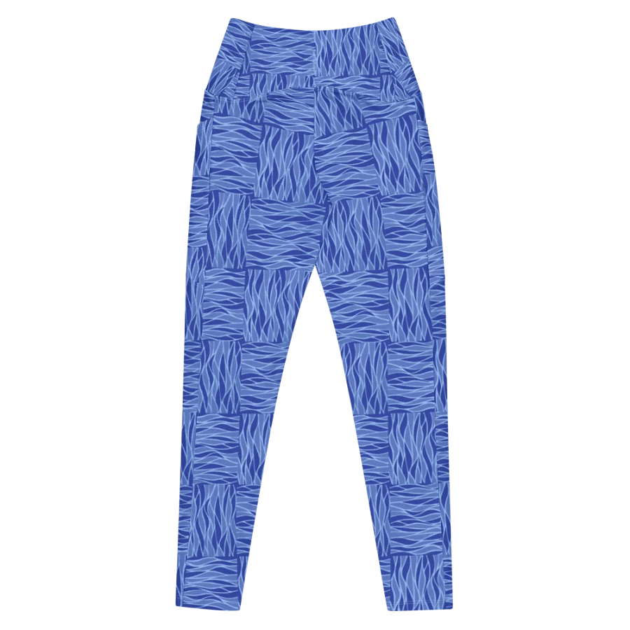 Powder Blue All-Over Print Leggings with Pockets product image (9)