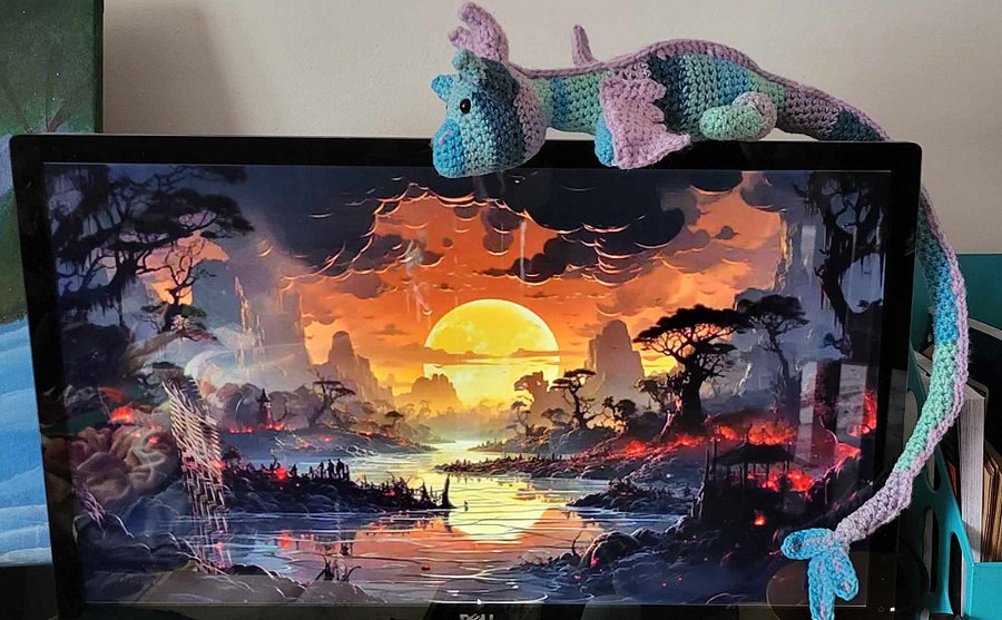 Large Plush Crochet Dragon product image (6)