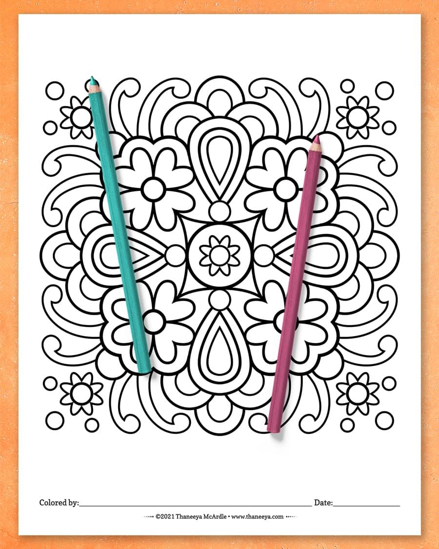 Easy Mandala Coloring Pages product image (7)