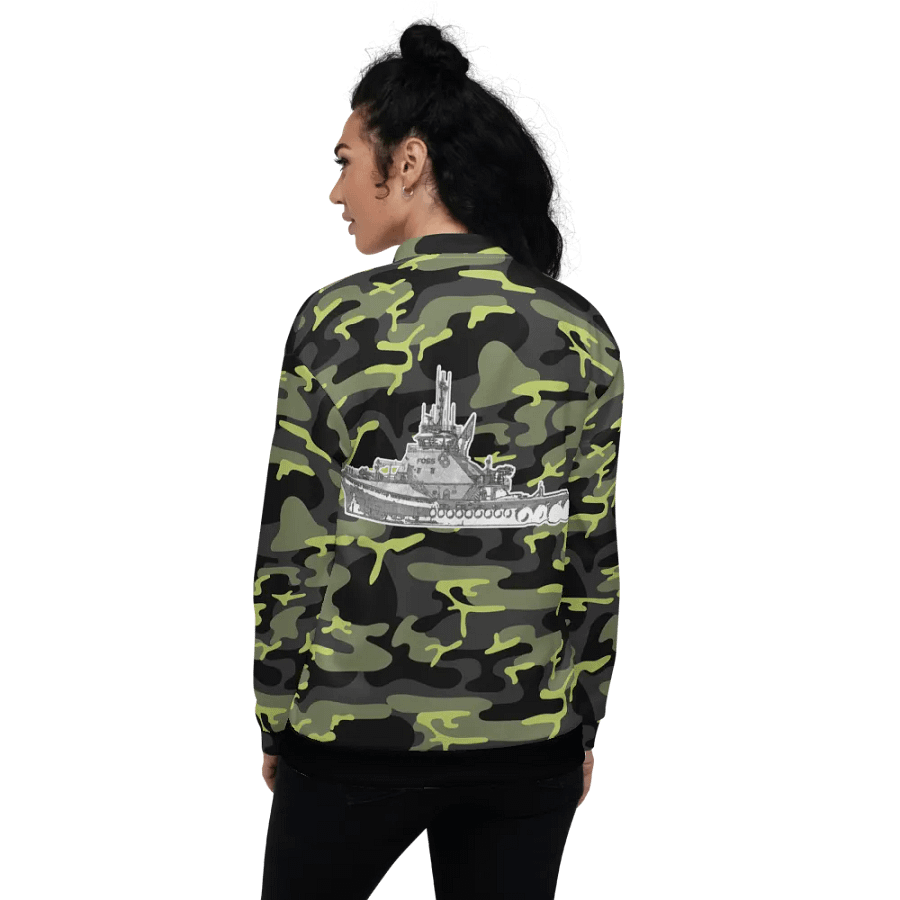 Copy of Twin Anchor Titan tug Green Camouflage Bomber Jacket product image (7)