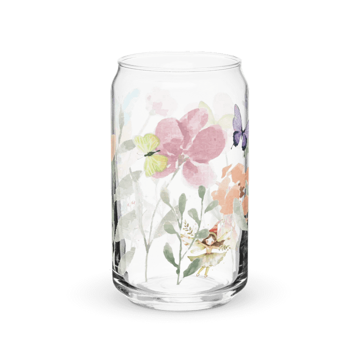 Dream of Butterflies & Angels Sipper Glass Can 🌸🦋 product image (1)