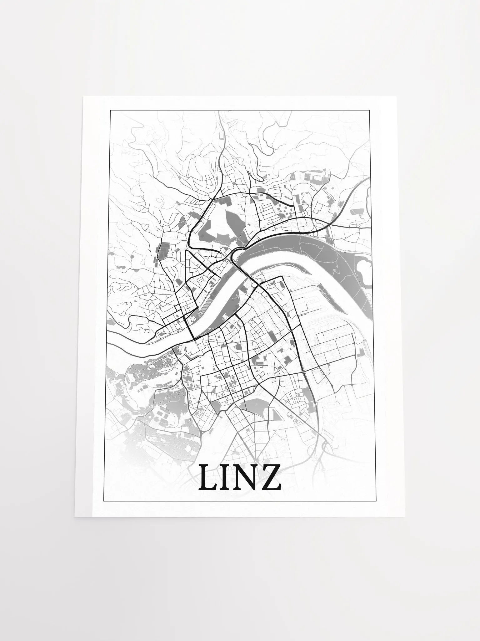 Linz, Austria, city map print product image (20)