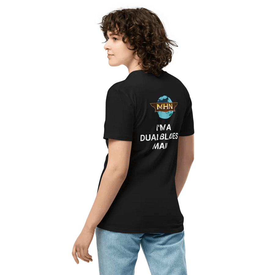 I'm A Dual Blades Main MHN Emblem Unisex T-Shirt Black/Grey/Navy product image (7)