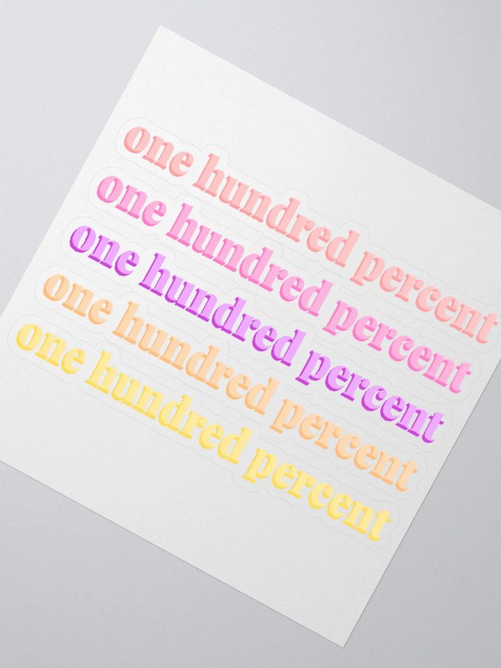One Hundred Percent Sticker - Multi product image (2)
