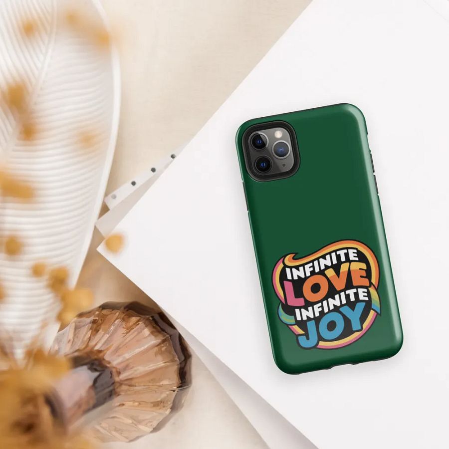 Infinite Love Infinite Joy Tough Case for Iphone (Green) product image (5)