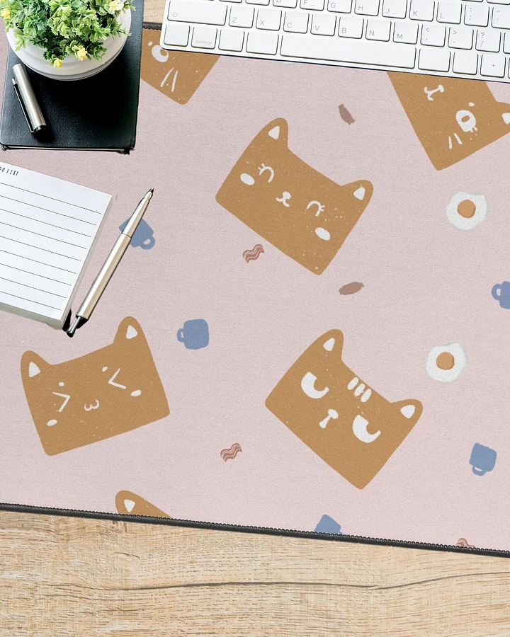 Breakfast Cat Desk Mat product image (1)