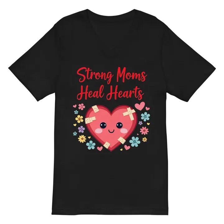 Strong Moms, Healing Hearts V-Neck Tee product image (3)
