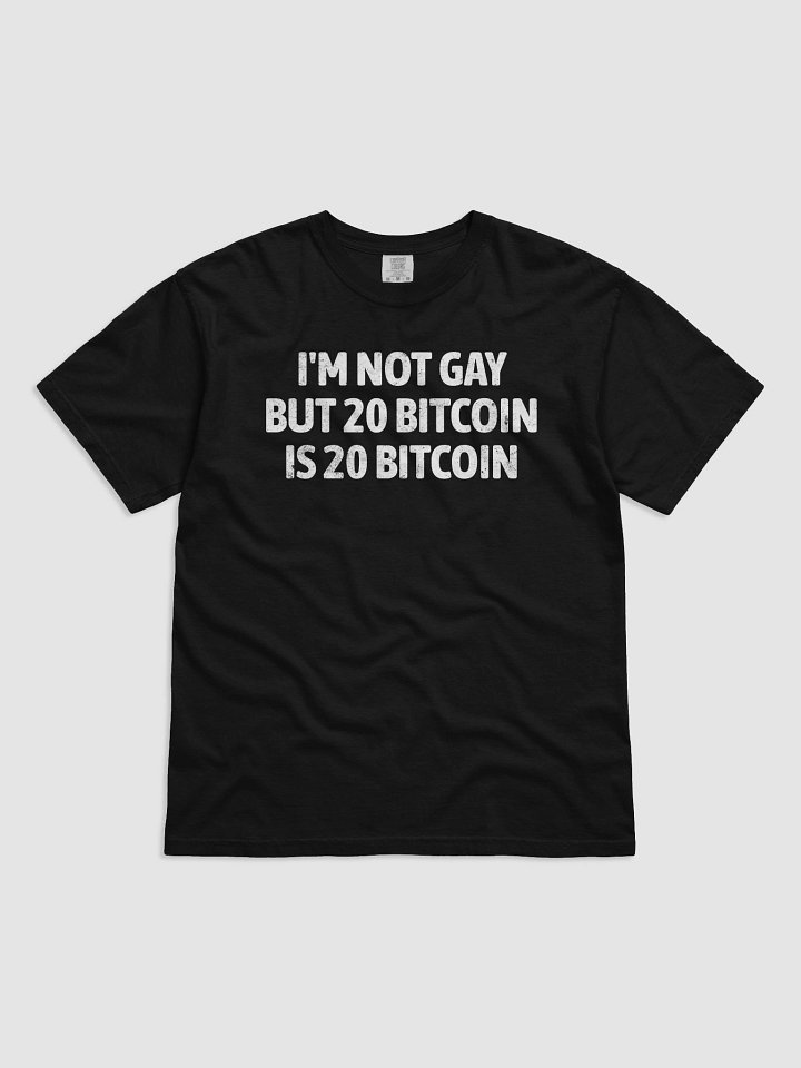 I'm Not Gay But 20 Bitcoin is 20 Bitcoin T-Shirt (Comfort Colors) product image (1)