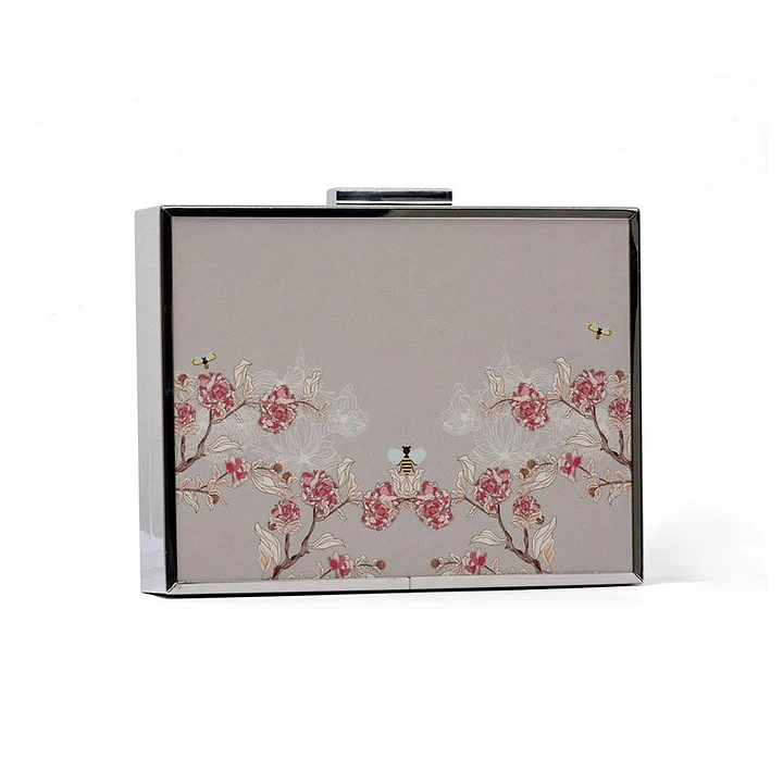 Silver Metal Box Clutch GxG product image (1)