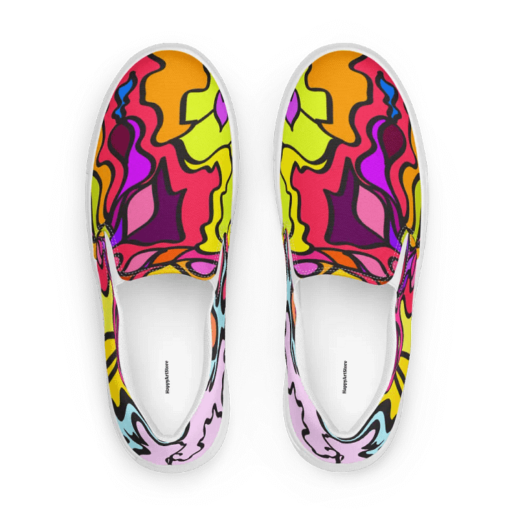 Energize Your Style with Abstract Canvas Shoes - Wave at Sunset product image (1)
