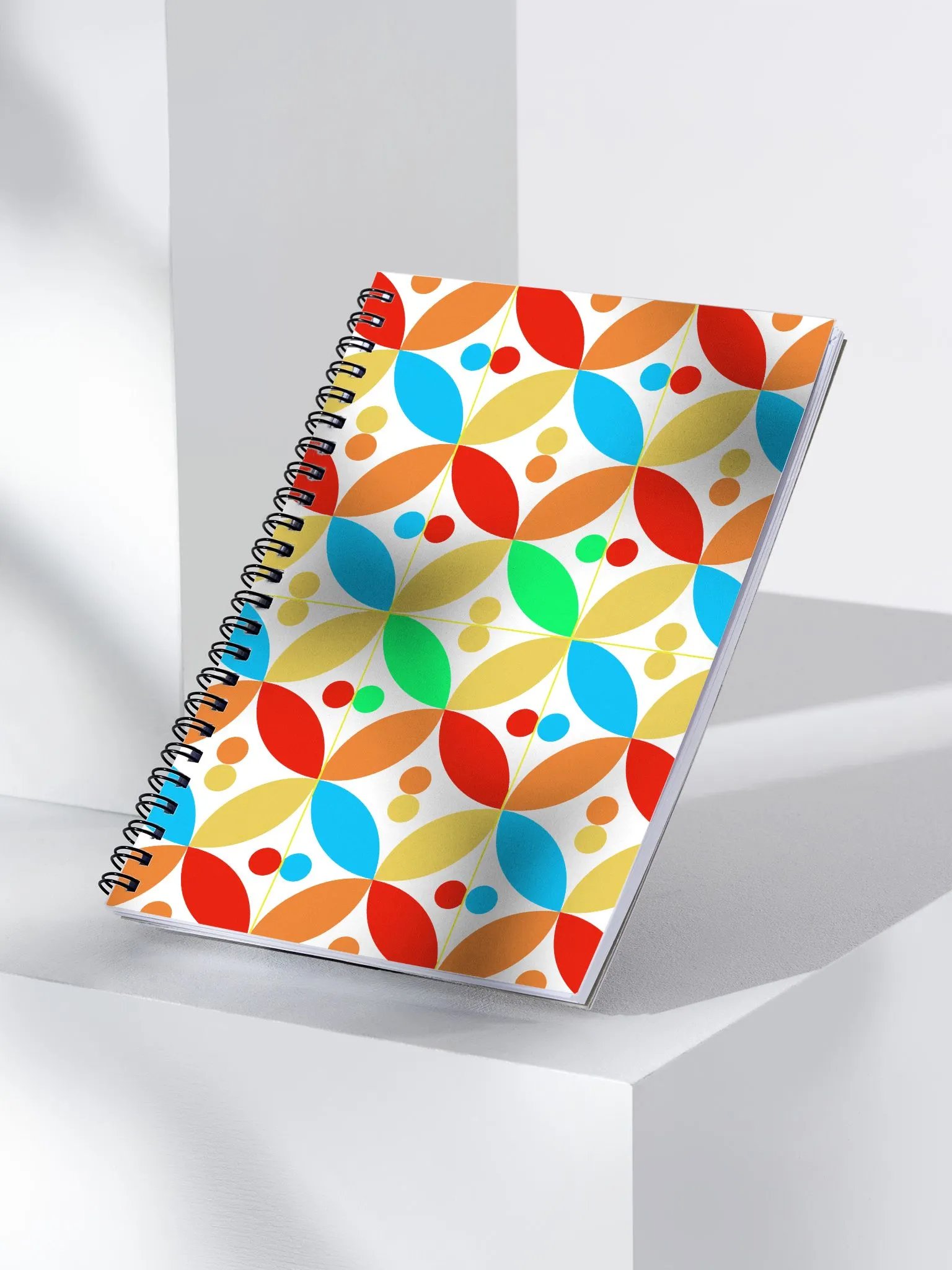 Colorful Geometric Pattern Design Spiral Notebook product image (3)