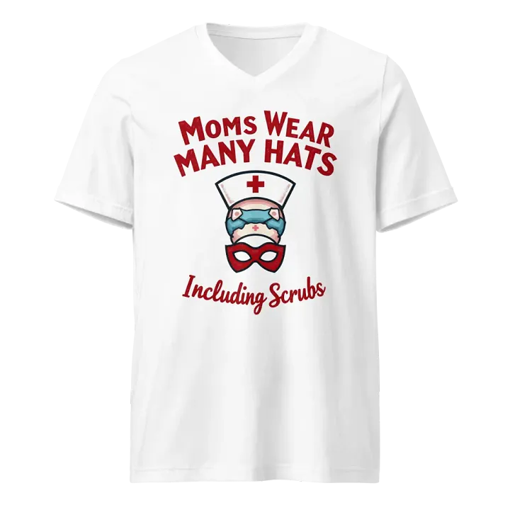 Superhero Nurse Mom V-Neck Tee product image (5)
